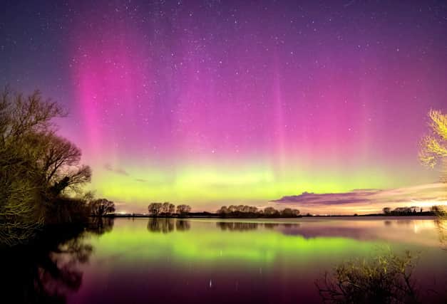 Aurora taken from banks of Lough Neagh by Philip McErlean (with permission)