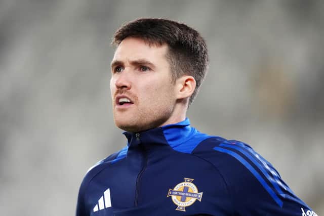 Northern Ireland's Paul Smyth has told his team-mates to embrace their underdog status in Thursday's World Cup qualifying play-off semi-final against Italy. (Photo by Ben Whitley/PA Wire)