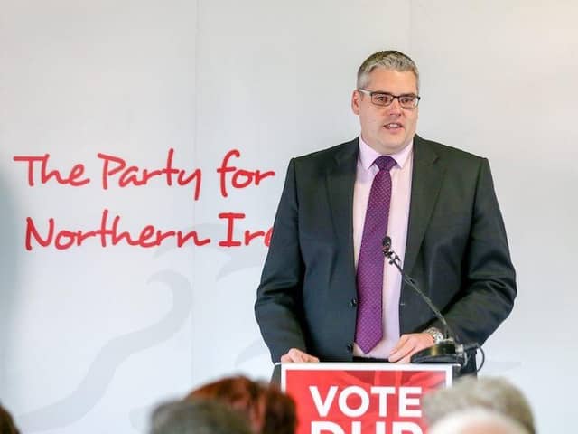 DUP Deputy Leader Gavin Robinson has told party members that Northern Ireland needs a lasting financial settlement to address issues such as public sector pay.