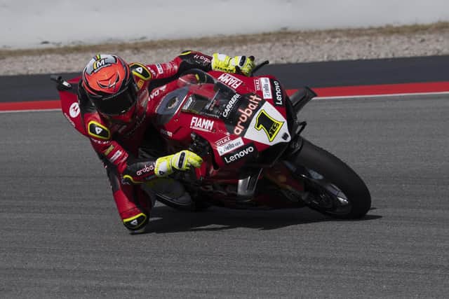 Spain's Alvaro Bautista clinched a dominant hat-trick on the Aruba.it Ducati at Catalunya to increase his lead in the World Superbike Championship