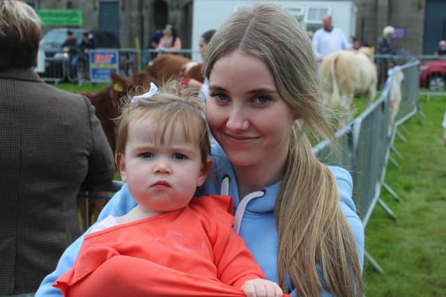 Enjoying their day at Fermanagh Show 2023 were 18-month-old Fionna Daly from Loughmacrory, Omagh and Courtney Devine, Newtownstewart