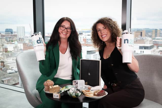 Armagh-based corporate gifting firm needi has announced it has secured a £1 million follow-on investment from the Investment Fund for Northern Ireland (IFNI). Pictured is Claudine Owens, senior investment manager at Clarendon Fund Managers and Louise Doyle, co-founder and CEO of needi