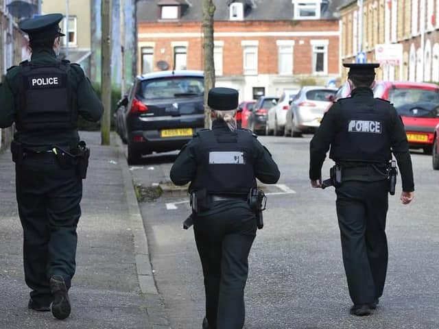 PSNI officers on patrol in south Belfast. Pacemaker