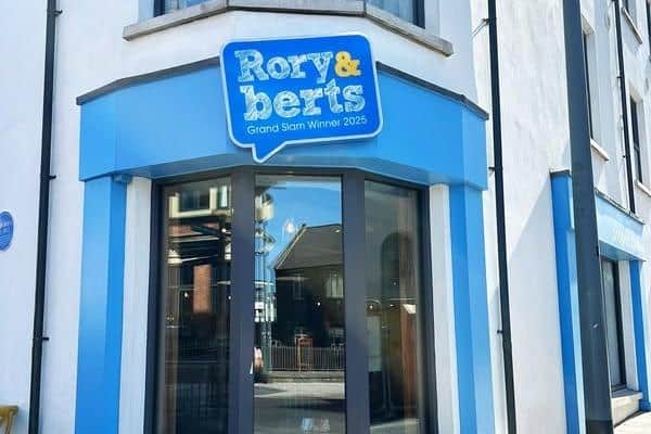 With the 153rd Open set to bring thousands to Portrush, Bob & Berts has rebranded as ‘Rory and Berts’ — a move that's already turning heads and inspiring selfies, with other local tributes likely to follow. Credit Facebook