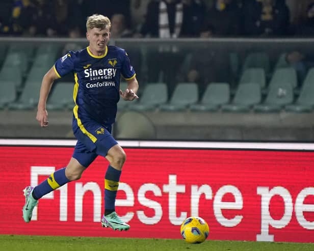 Hellas Verona's Josh Doig has been linked to Rangers in the January transfer window. (Photo by Pier Marco Tacca/Getty Images)