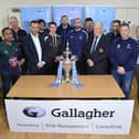 Sponsors Shane Matthews from Gallaher and president of the NCU Brian Walsh joined by members pictured at the draw