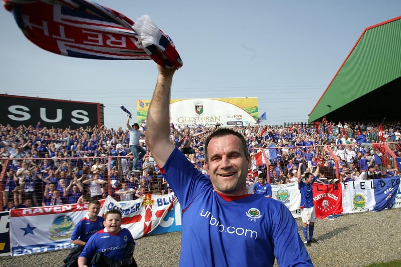 Linfield and Irish League legend Glenn Ferguson kicks off the list after he netted 25 goals in the 2003/04 season as the Blues clinched the title by finishing three points clear of Portadown