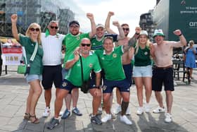 Northern Ireland fans in Copenhagen before the match