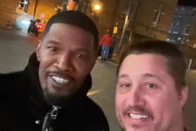 Local man Steven Garbutt grabbed a picture with Jamie Foxx outside the restaurant