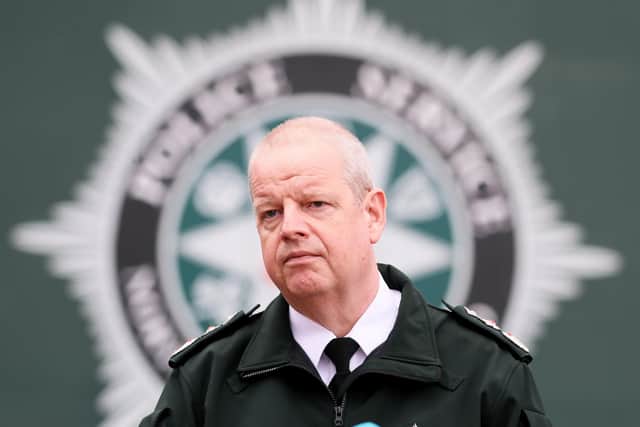 PSNI Chief Constable Simon Byrne said the force was facing a funding gap of £141 million and that this could result in a total recruitment freeze, cuts to overtime, closing police stations and enquiry offices and grounding some of the police fleet