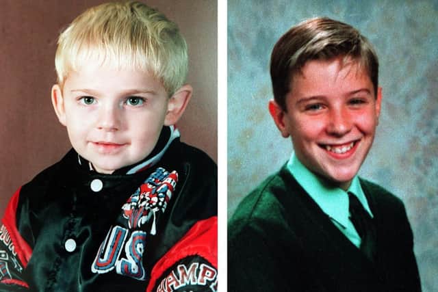 Warrington IRA bomb victims Johnathan Ball (left) and Tim Parry. Photo: PA/PA Wire