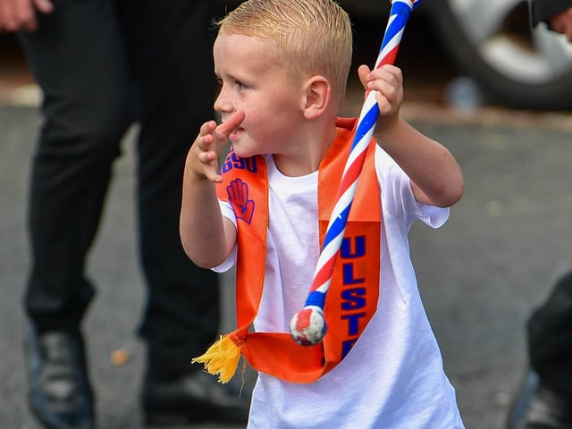 The Twelfth celebrations in Coleraine, hosted by Macosquin District LOL No. 8 parade though the town. Visiting districts to Coleraine include City of Londonderry Grand Orange Lodge; Coleraine District LOL No. 2; and Limavady District LOL No. 6.