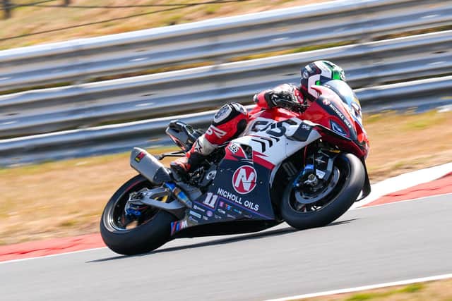 David Allingham leads the National Superstock 1000 Championship by 42 points with two races remaining at Brands Hatch this weekend. (Photo by Ian Hopgood)