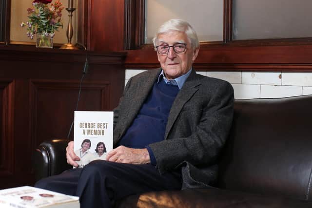 Michael Parkinson pictured at the Titanic Hotel Belfast in 2018, promoting the book her wrote on George Best. Photo: Jonathan Porter / Press Eye