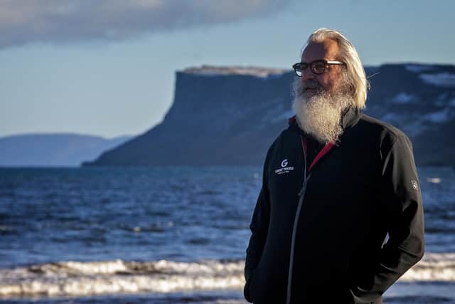 Flip Robinson, who was Hodor’s body double in the popular Game of Thrones drama series, runs the successful Giant Tours Ireland in County Antrim which takes fans on a specialised tour of the various locations along the Causeway Coast