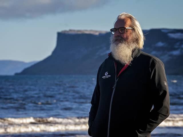 Flip Robinson, who was Hodor’s body double in the popular Game of Thrones drama series, runs the successful Giant Tours Ireland in County Antrim which takes fans on a specialised tour of the various locations along the Causeway Coast