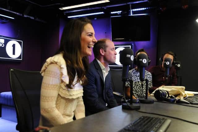 The Duke and Duchess of Cambridge visiting BBC Radio 1