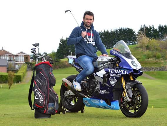 William Dunlop pictured on the Temple Golf Club Yamaha R1 Superbike.
