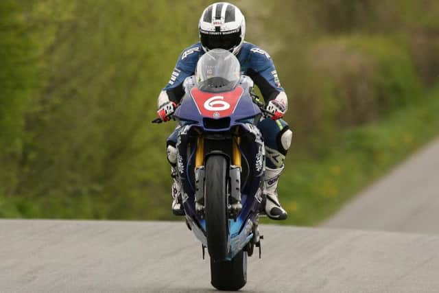 William Dunlop on the Temple Golf Club Yamaha R1 Superstock machine at the Cookstown 100.