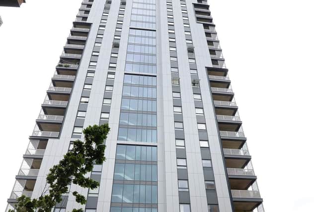 A general view of Rivers Apartments in Tottenham, North London, where a review is being carried out on the cladding after the Grenfell Tower fire last week.