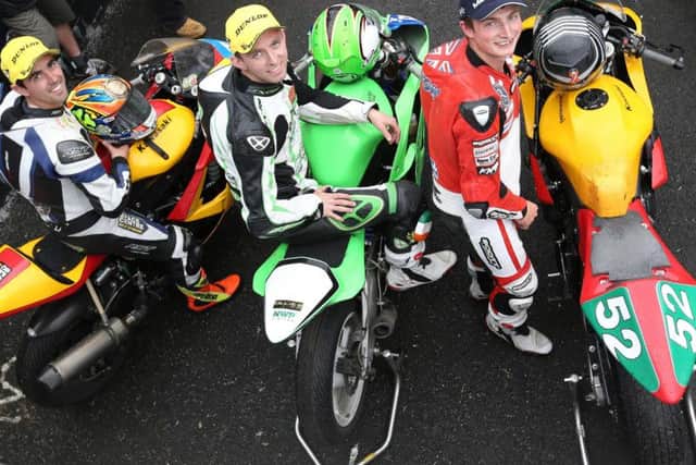 Derek McGee won the Supertwins race at the Ulster Grand Prix in 2015.