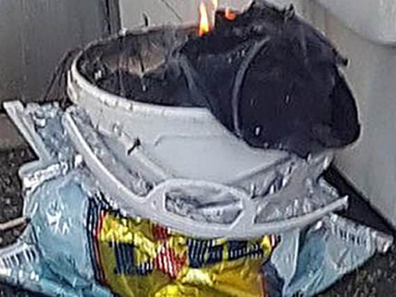A Lidl bags was apparently used to hold the improvised bomb