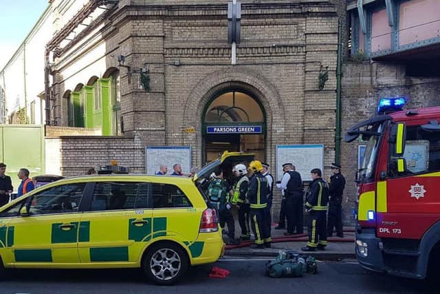 Emergency services at Parsons Green station