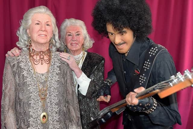 The National Wax Museum Plus handout photo of Philomena Lynott, mother of rock icon Phil Lynott, with her wax figure and of the late Thin Lizzy frontman's figure which are to be displayed at the Dublin attraction