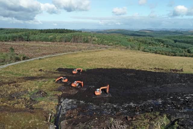 The dig site at bogland in Co Monaghan, where investigators are searching for the remains of teenager Columba McVeigh, who was abducted, shot and secretly buried in November, 1975, by the IRA.