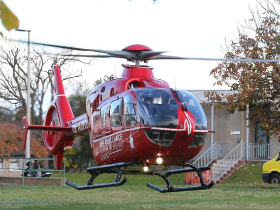 Air Ambulance N.I. was tasked to the scene of the incident.