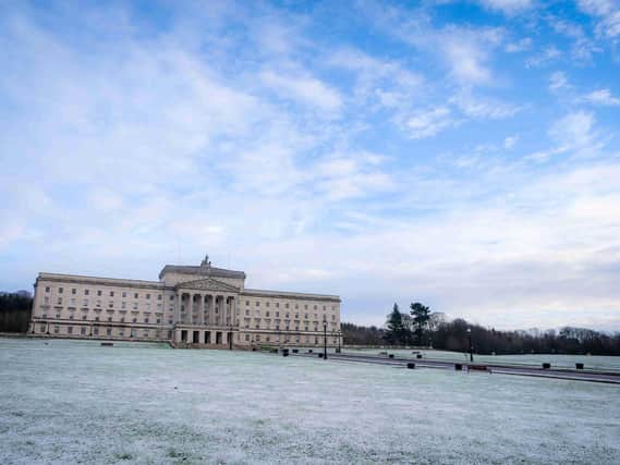 Stormont in the snow and ice. (Photo: Presseye)
