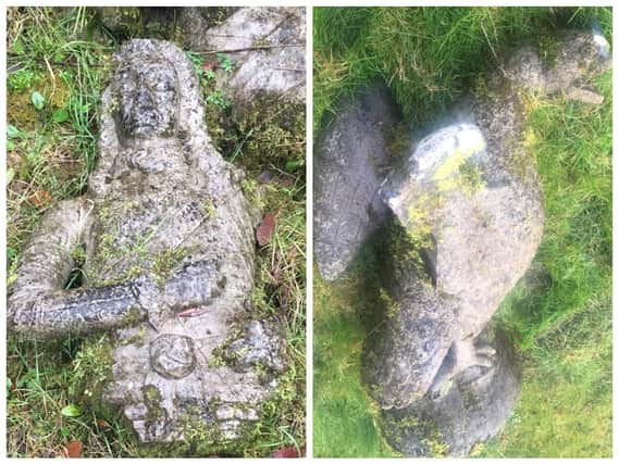 The statues were stolen from Milltown Castle almost eight years ago. (Photo: Garda)