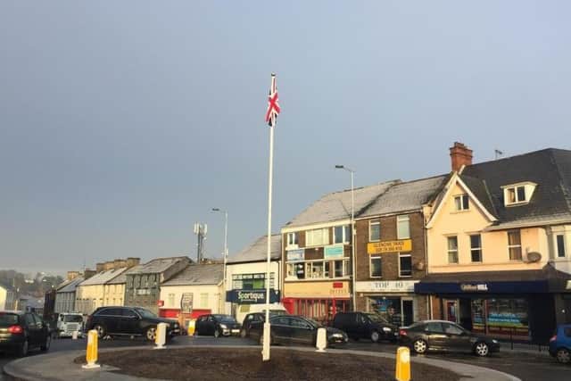The Union flag on display in Magherafelt