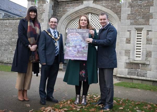 Mayor councillor Paul Hamill pictured with Leona Barr (The Junction), Craig Stewart, (Lotus Group) and Ursula Fay (head of arts and culture) launching an evening of Inclusive Enchantment