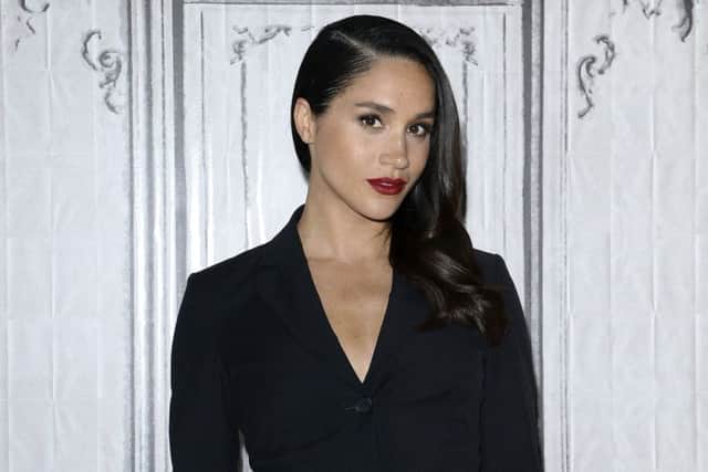 In this March 17, 2016 file photo, actress Meghan Markle participates in AOL's BUILD Speaker Series to discuss her role on the television show, "Suits", at AOL Studios in New York