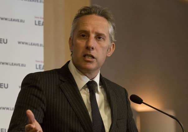 Ian Paisley speaking at a pro-Brexit event in May 2016