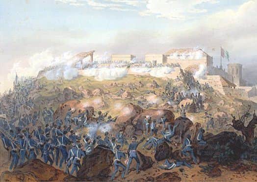 Depiction of Battle of Chapultepec during the Mexican-American War