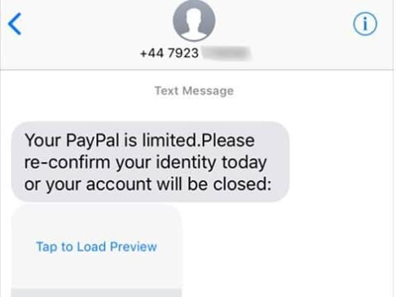 An image of the paypal scam