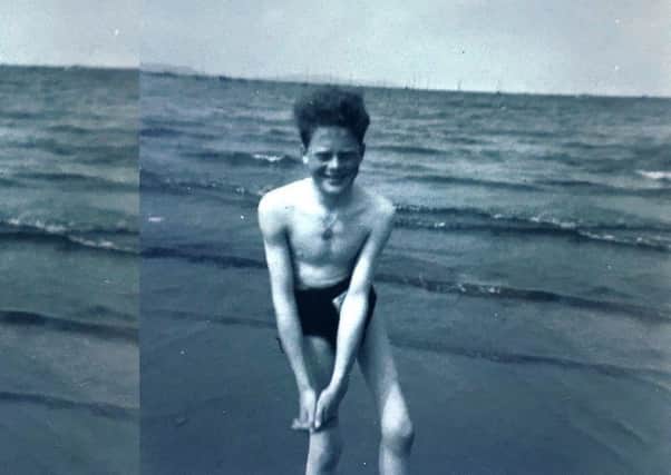 Eddie, aged 13, on Ballyholme Beach in 1965, before he was 'stretched'