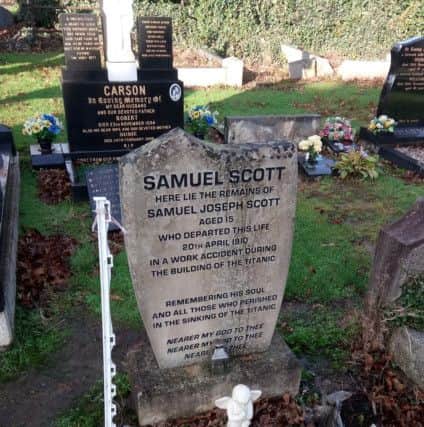 The grave of Titanic's first victim Samuel Scott