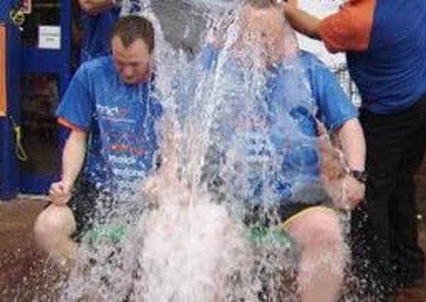 People doing the ice bucket challenge for the motor neurone disease association