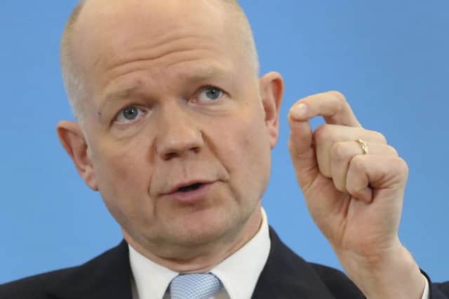 William Hague, former foreign secretary and leader of the House of Commons, who called for a calmer approach from all sides in the dispute over the Irish border. Photo: Philip Toscano/PA Wire