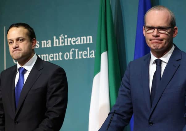 Taoiseach Leo Varadkar (left) and Tanaiste Simon Coveney during a press conference at Government Buildings in Dublin