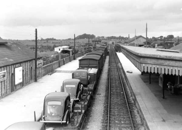 Claremorris railway station in 1950. Engineer James Burkitt oversaw railway construction in 1894