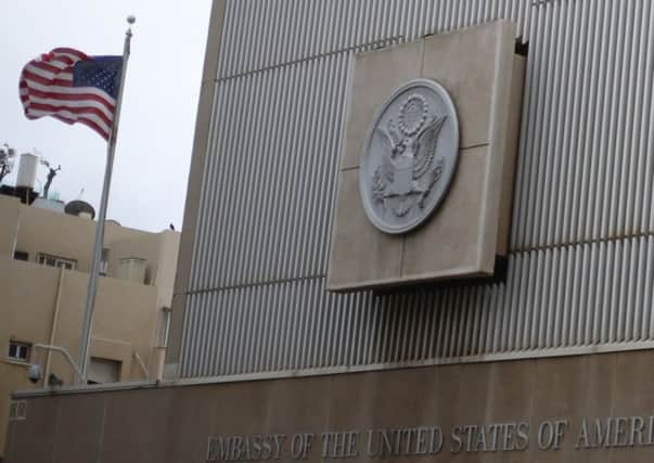 The US embassy in Israel, above, is located in Tel Aviv, not in Jerusalem. (AP Photo/Ariel Schalit)