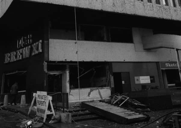 File photo dated 22/11/74 of the exterior of the Mulberry Bush pub in Birmingham after a bomb exploded.