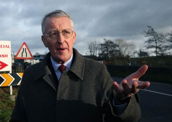 Hillary Benn, Chair of The House of Commons' Brexit Committee, at the border between Northern Ireland and the Republic of Ireland in Middletown, Co. Armagh, during a day-long visit to Northern Ireland to hear evidence on the likely impact of Brexit on the region.