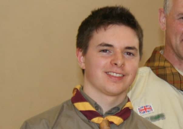 Philip Hagan pictured in 2011 being awarded the Chief Scout diamond award