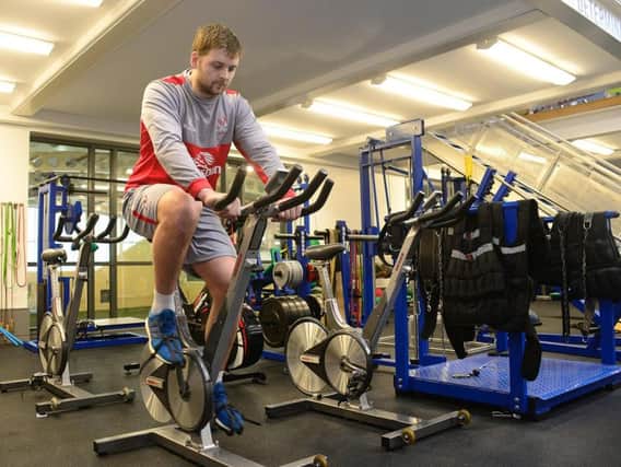 Iain Henderson in the gym at the Sports Centre at University of Ulster Jordanstown