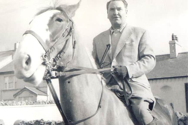 Accomplished Horseman. Josef Locke circa 1977. Photo courtesy McLaughlin Locke family